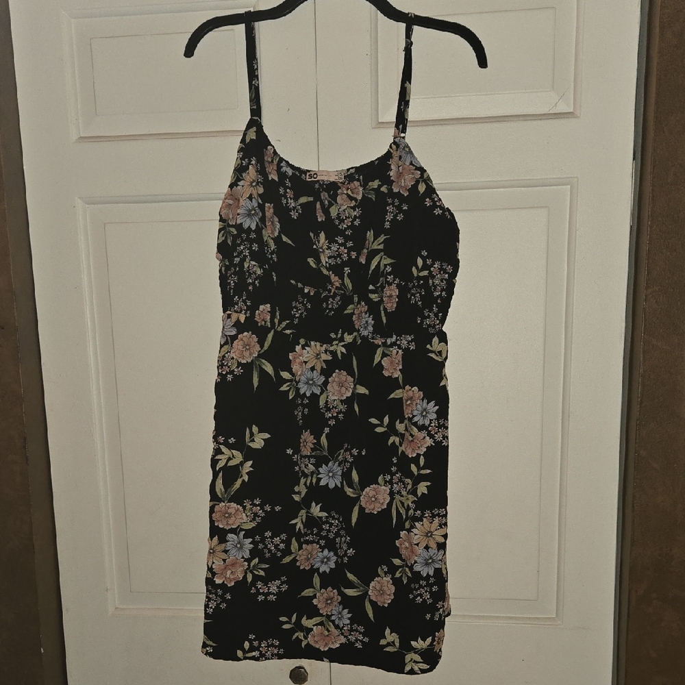 SO Black Floral Dress